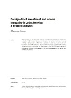 Foreign direct investment and income inequality in Latin America: a sectoral analysis