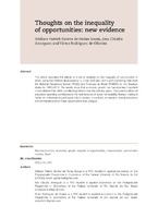 Thoughts on the inequality of opportunities: new evidence