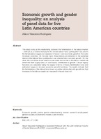 Economic growth and gender inequality: an analysis of panel data for five Latin American countries