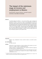 The impact of the minimum wage on income and employment in Mexico