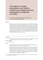 The impact on wages, employment and exports of backward linkages between multinational companies and SMEs