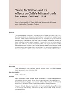 Trade facilitation and its effects on Chile’s bilateral trade between 2006 and 2014