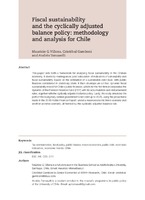 Fiscal sustainability and the cyclically adjusted balance policy: methodology and analysis for Chile