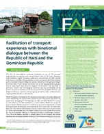 Facilitation of transport: experience with binational dialogue between the Republic of Haiti and the Dominican Republic
