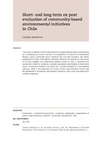Short- and long-term ex post evaluation of community-based environmental initiatives in Chile