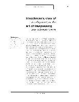 Hirschman S View Of Development Or The Art Of Trespassing