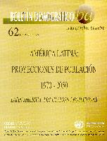 América Latina: proyecciones de población, 1970-2050 = Latin America: population projection, 1970-2050