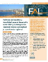 Políticas de logística y movilidad para el desarrollo sostenible y la integración regional: marco conceptual y experiencia regional