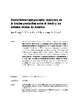 Productividad agropecuaria: reducción de la brecha productiva entre el Brasil y los Estados Unidos de América