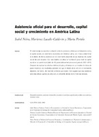 Asistencia oficial para el desarrollo, capital social y crecimiento en América Latina