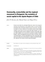 Community, connectivity and the regional movement in Patagonia: the evolution of social capital in the Aysén Region of Chile