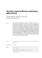 The labour content of Mexican manufactures, 2008 and 2012