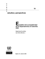 Escalafón de la competitividad de los departamentos en Colombia 2006