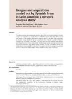 Mergers and acquisitions carried out by Spanish firms in Latin America: a network analysis study