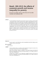 Brazil, 1981-2013: the effects of economic growth and income inequality on poverty