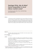 Santiago Chile: city of cities? Social inequalities in local labour market zones