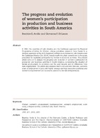 The progress and evolution of women’s participation in production and business activities in South America