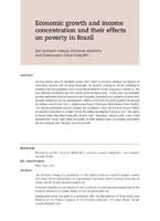 Economic growth and income concentration and their effects on poverty in Brazil