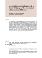 A multidimensional approach to the well-being of the population of the states of Mexico