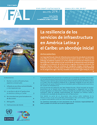 La resiliencia de los servicios de infraestructura en América Latina y el Caribe: un abordaje inicial