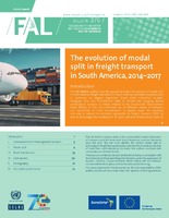 The evolution of modal split in freight transport in South America, 2014–2017