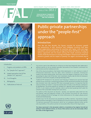 Public-private partnerships under the “people-first” approach