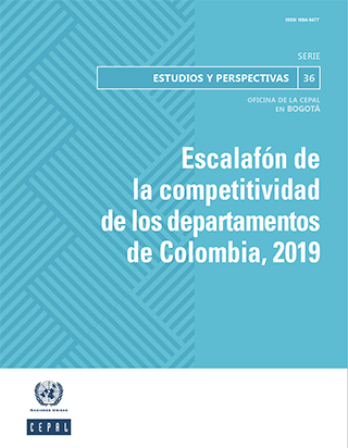 Escalafón de la competitividad de los departamentos de Colombia, 2019
