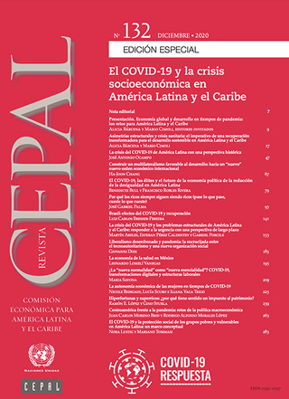 Revista CEPAL no. 132 - Edición Especial. El COVID-19 y la crisis socioeconómica en América Latina y el Caribe
