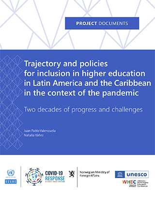Trajectory and policies for inclusion in higher education in Latin America and the Caribbean in the context of the pandemic: Two decades of progress and challenges