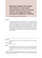 Monetary regimes and labour institutions: an alternative interpretation of the downward trend in exchange-rate passthrough in peripheral countries