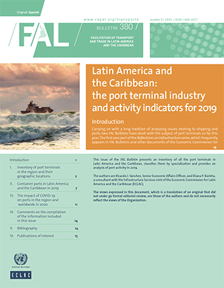 Latin America and the Caribbean: The port terminal industry and activity indicators for 2019