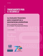 La inclusión financiera para cooperativas y asociaciones productivas: micro y pequeñas empresas en el Estado Plurinacional de Bolivia