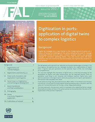 Digitization in ports: Application of digital twins to complex logistics