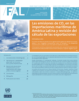 Las emisiones de CO2 en las importaciones marítimas de América Latina y revisión del cálculo de las exportaciones