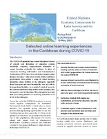 Selected online learning experiences in the Caribbean during COVID-19. Policy Brief