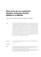 Efecto de las TIC en el rendimiento educativo: el Programa Conectar Igualdad en la Argentina
