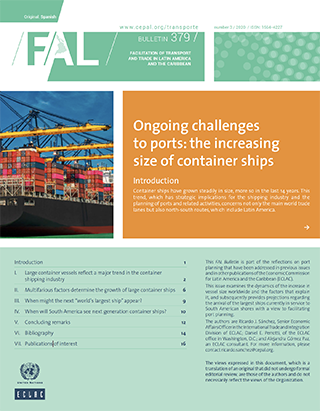 Ongoing challenges to ports: the increasing size of container ships