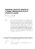 Expectativas y producción industrial en el Uruguay: interdependencia sectorial y tendencias comunes