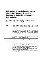 Meta-análisis de las elasticidades ingreso y precio de la demanda de gasolina: implicaciones de política pública para América Latina