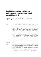 Movilidad ocupacional y diferencial de ingresos: la experiencia del Brasil entre 2002 y 2010