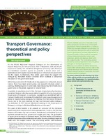 Transport Governance: theoretical and policy perspectives