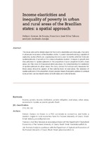Income elasticities and inequality of poverty in urban and rural areas of the Brazilian states: a spatial approach
