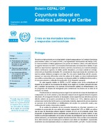 Coyuntura laboral en América Latina y el Caribe: crisis en los mercados laborales y respuestas contracíclicas