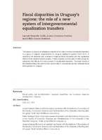 Fiscal disparities in Uruguay’s regions: the role of a new system of intergovernmental equalization transfers