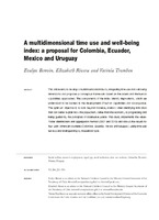 A multidimensional time use and well-being index: a proposal for Colombia, Ecuador, Mexico and Uruguay