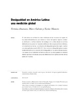 Desigualdad en América Latina: una medición global