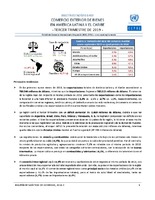 Boletín estadístico de comercio exterior de bienes en América Latina y el Caribe. Tercer trimestre 2019 (Nro. 37)
