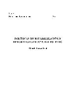 Políticas de estabilización y reformas estructurales: Perú