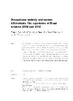 Occupational mobility and income differentials: The experience of Brazil between 2002 and 2010