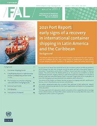 2021 Port Report: Early signs of a recovery in international container shipping in Latin America and the Caribbean